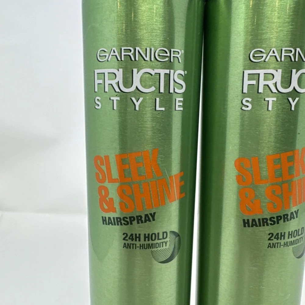 2x Garnier Fructis Style Sleek & Shine Anti-Humidity Hair Spray Aerosol, 8.25 oz